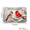 thumbnail image 4 of SPXUBZ Hello Winter Cardinal Birds Snowy Branch Non Slip Flannel Floor Mat for Bathroom Kitchen Bedroom Decor 16x24 inch, 4 of 5