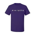 thumbnail image 2 of Friends Amigos Parody Pop Men's Graphic T-Shirt, Purple, 4XL, 2 of 3