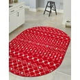 thumbnail image 2 of Rugs.com Moroccan Trellis Collection Rug – 4' x 6' Oval Burgundy Red Medium Rug Perfect For Living Rooms, Large Dining Rooms, Open Floorplans, 2 of 7