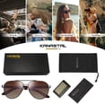 thumbnail image 5 of KANASTAL Aviator Sunglasses Polarized for Men Women, Sping Hinge Gray Frame Shades Sun Glasses Retro Driving Summer Vacation Beach Gradient Brown, 5 of 7