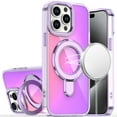thumbnail image 5 of XPM for Samsung Galaxy A16 5G Phone Case, Chrome Hybrid with Rotating Magnetic Circle Ring Stand, Slim Shockproof Hybrid Cover for Galaxy A16 (Light Purple), 5 of 7