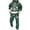 Green, variant on Men's Christmas Print Hoodie Jogger Two Piece Outfit Holiday Season Festive Family Matching Pajamas Athletic Sweatsuit Casual Winter Apparel Red S