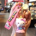 thumbnail image 1 of LLavero de silicona de Anime Sanrio Dressup HelloKitty, accesorios colgantes, figura de dibujos animados, adornos, juguetes, regalo de novia Fivean unisex, 1 of 2