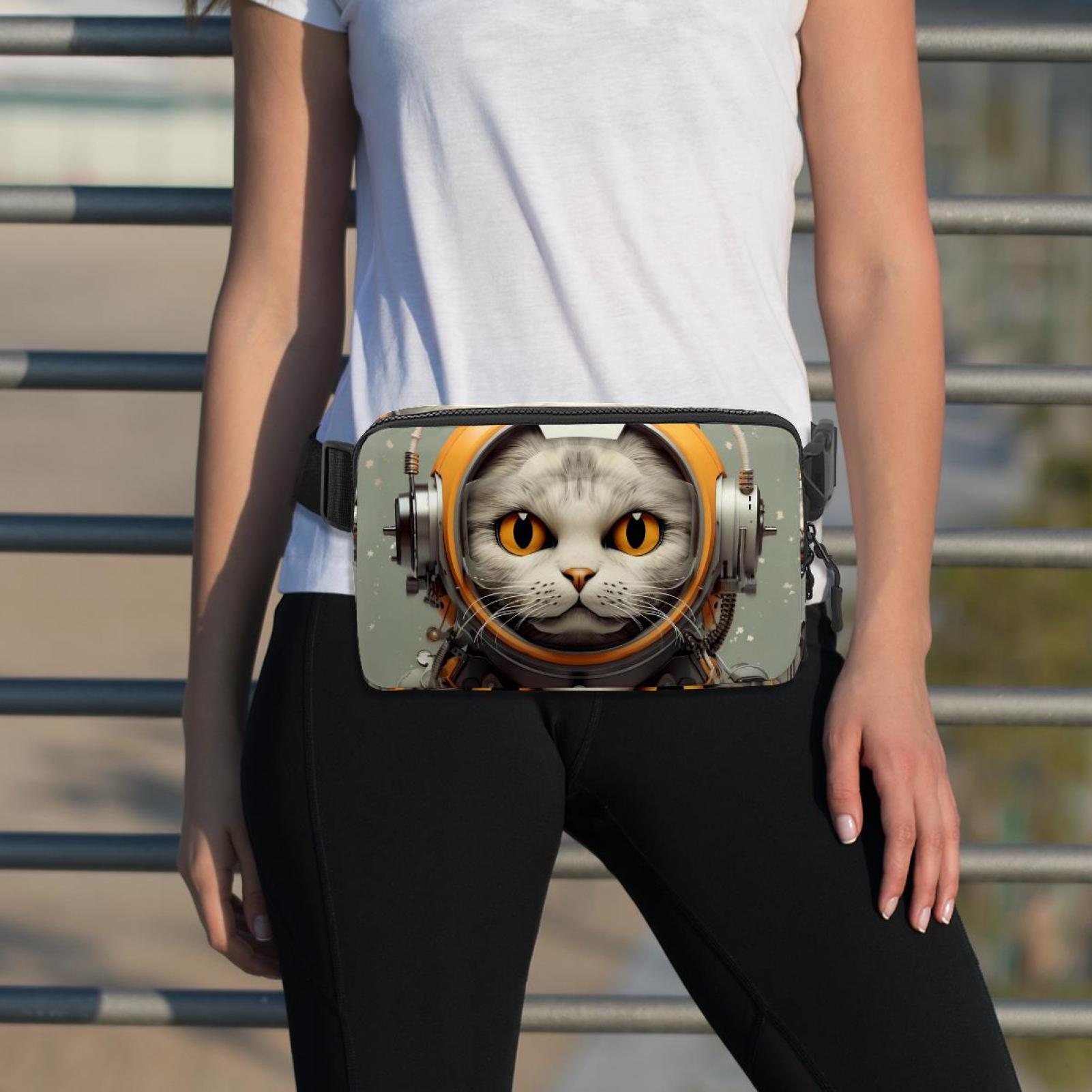 Cats Lightweight Adjustable Crossbody Bag with Extension Strap - Unisex Fanny Pack, Money Belt, Waist Bag