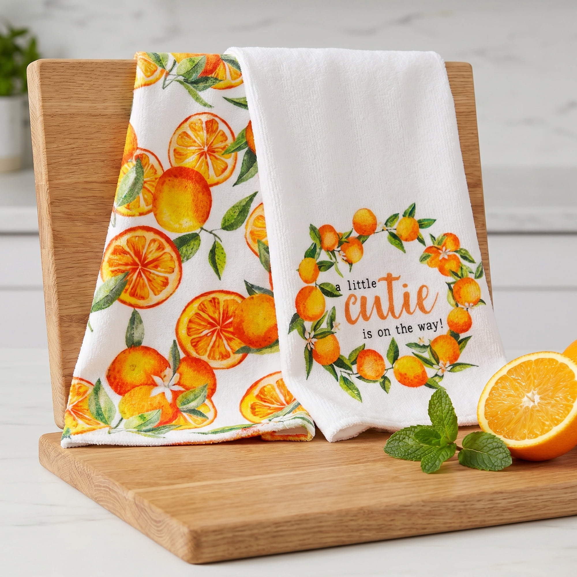 Unique Bargains Absorbent Microfiber Dish Towels Orange 24" x 16"