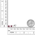 thumbnail image 2 of Gem Stone King Platinum Stud Earrings for Women Men 1.04 Ct Round 5mm Pink Tourmaline, 2 of 6