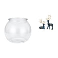 thumbnail image 1 of Pecera Pequeña Transparente, Adorno Para El Hogar, Pecera Artesanal, Florero, Mesa, Dormitorio, Escritorio, Sala De Estar, Decoración Del Hogar, Estatua De Reno Sentado, Figuras De Ciervo De, 1 of 8