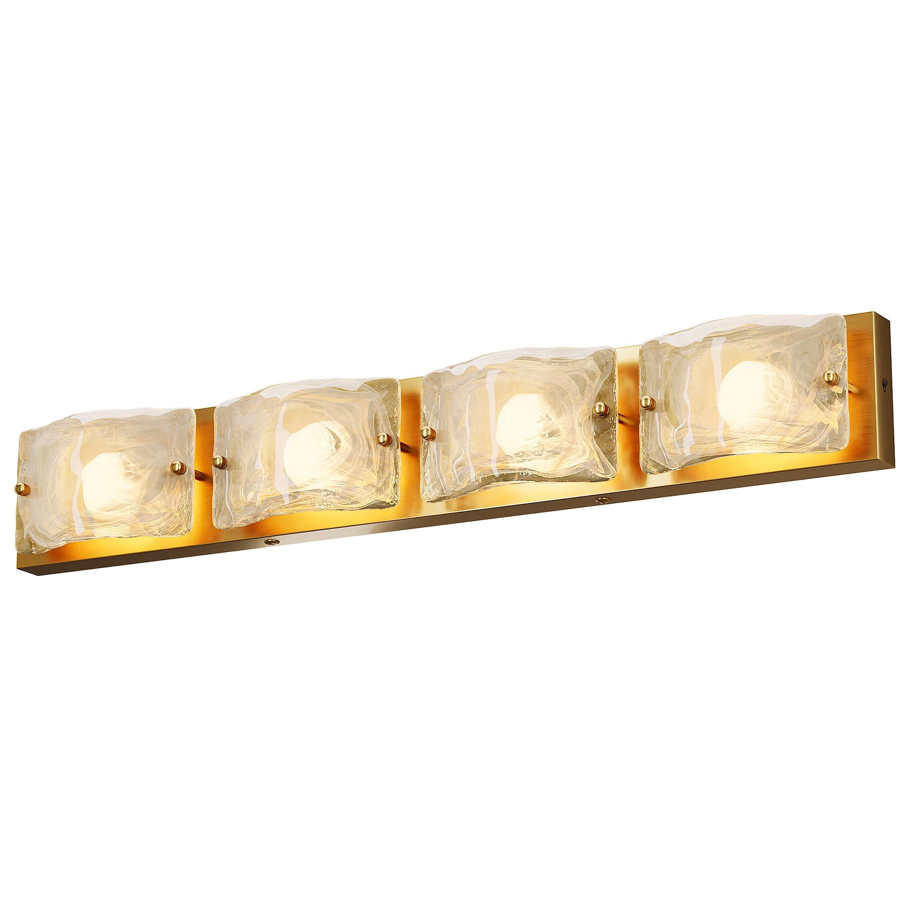 Fnova 29" LED Gold Vanity Lights, Modern 3CCT Dimmable Bathroom Light Fixtures (ETL Listed, Bulbs Included)