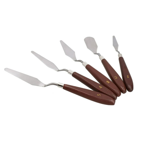5pc Acrylic   Oil Painting Paint Palette Knife Set Flexible Artist Spatula Knives