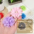 thumbnail image 4 of Flores de Chifón Uxcell, Apliques de Tela de Malla para Costura, Embellecedores para Diademas, para Decoración de Bodas de Manualidades DIY Azul, 4 of 7