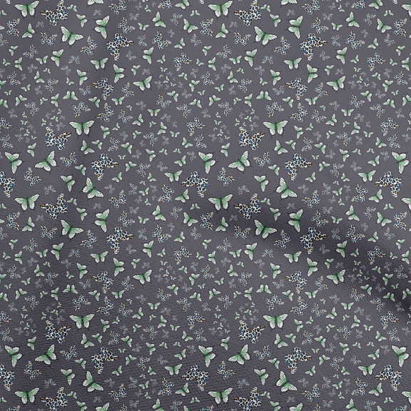 oneOone Polyester Spandex Violet Fabric Butterflies Quilting Supplies Print Sewing Fabric By The Yard 56 Inch Wide