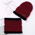 thumbnail image 2 of 2 Pieces Winter Hat Scarf Set Warm Knit Thick Beanie Scarves Knitted Cap for Men, 2 of 7