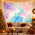 thumbnail image 3 of Marble Abstract Swirling Color Fields on Off-White, Serene Modern Abstract for Art Lovers, Luxury Wall Art, Housewarming Gift Tapestry Wall Hanging for Living Room and Bedroom, 3 of 7