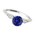 thumbnail image 3 of Mauli Jewels Rings for Women 0.85 Carat Diamond And Tanzanite Ring 4-prong 14K White Gold, 3 of 7