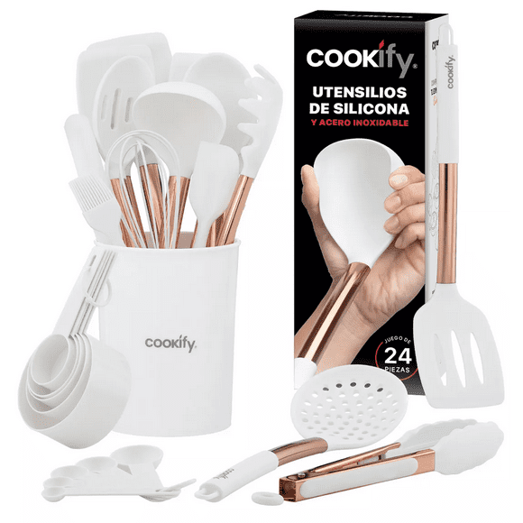 Set 24 Utensilios de Cocina BLOOSOM Blanco