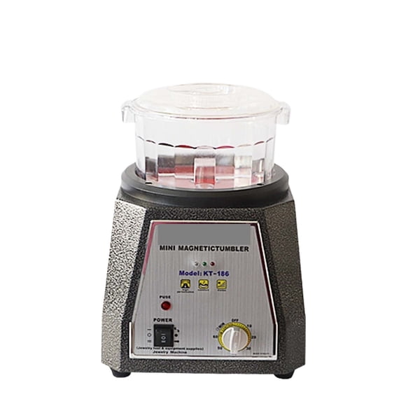 Polisseur de Bijoux Magnétique, Machine de Finition de Bijoux avec 4 Vitesses de Contrôle du Temps et Couvercle de Bol Finisseur de Diamants, Multifonctionnel