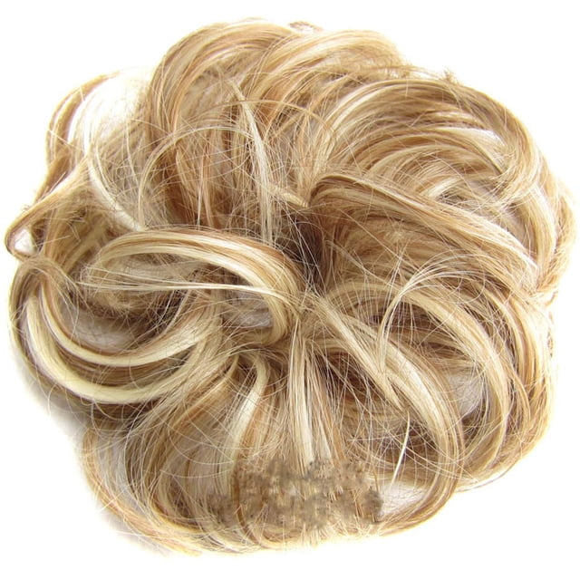 Chignon Humain, Chignon Désordonné Pièce de Cheveux 100 % Chignon Humain Extension Chouchou Chignon Queue de Cheval pour Femmes Chignon Chignon