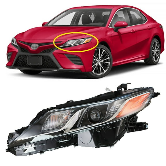 Fit for 18-19 Camry Headlight Housing Assembly Camry Headlamp (Front Left Driver Side, without Bulb)