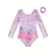 thumbnail image 3 of WIBACKER Kid Girls Gymnastic Leotard Long Sleeve Butterfly Sparkly Ballet Dance One Piece Outfit, 3 of 14