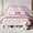 Pink, variant on Jocisland Queen Bed Frame for Girls with Adjustable Cloud Headboard, Velvet Upholstered & RGB Lights, 7.1" Underbed Storage, No Box Spring Needed, Pink