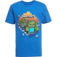 thumbnail image 4 of Minecraft Boys' Creeper & Characters 3-Color Short Sleeve T-Shirt Set, Sizes 4-16, 3-Pack, 4 of 5