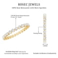 thumbnail image 6 of Rosec Jewels Floating Eternity Ring with Moissanite for Women (D-VS1 Grade), 14K Yellow Gold, US 6.00, 6 of 7