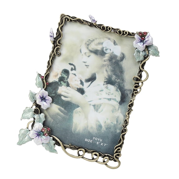 yotijay Picture Frame Antique Gift Table Photo Frame for Living Room Bedroom Hallway 7inch