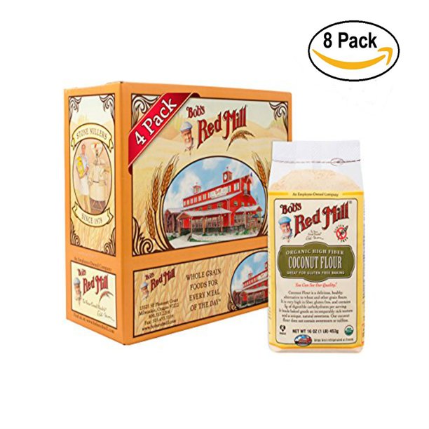 BOBS RED MILL, FLOUR COCONUT HIGH FIBER, 16 OZ, ( Pack of 4 x 2 )