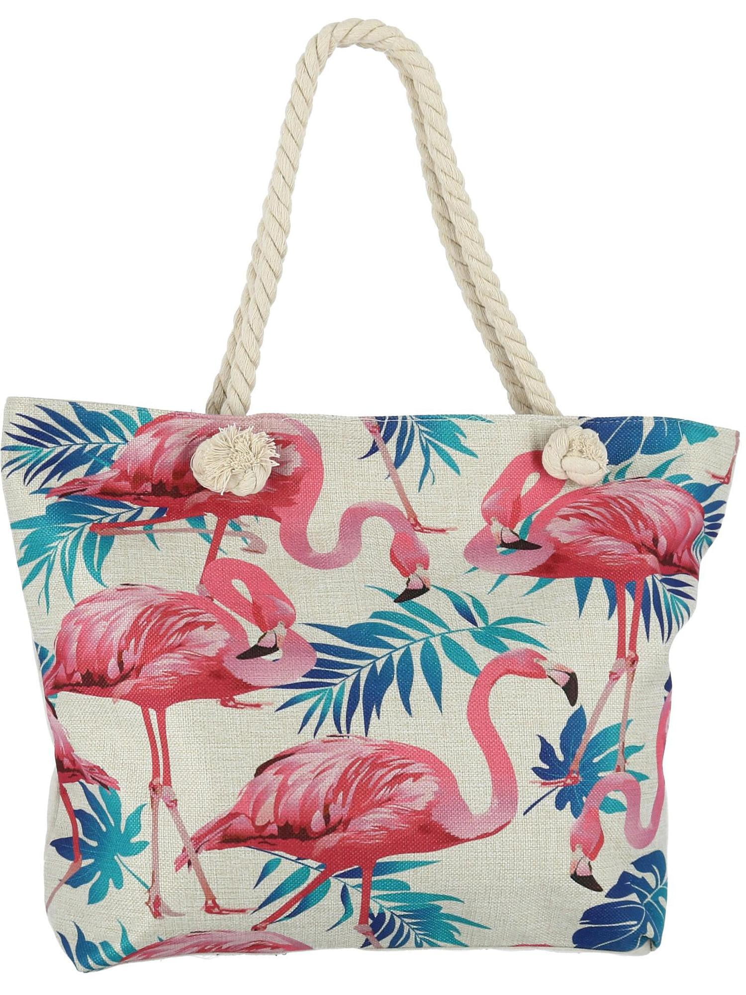 pink flamingo beach bag