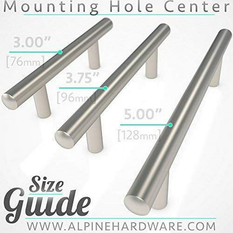 Cosmas H698-030SS True Stainless Steel Construction Euro Style Cabinet Hardware Bar Handle Pull - 3 Cosmas H698-030SS True Stainless Steel Construction Euro Style Cabinet Hardware Bar Handle Pull - 3