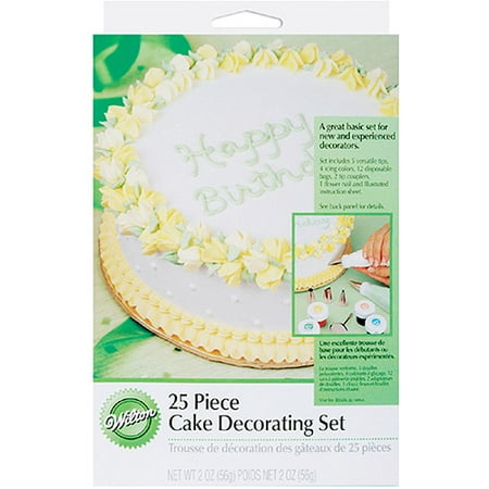 Wilton 25-piece Cake Decorating Set with Illustrated Design Booklet