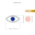 thumbnail image 3 of ANGARA Natural Blue Sapphire Evil Eye Pendant with Diamonds in 14K White Gold for Women (Size-4.5mm) | September Birthstone, Anniversary, Jewelry Gift for Women | Natural Blue Sapphire Necklace, 3 of 8
