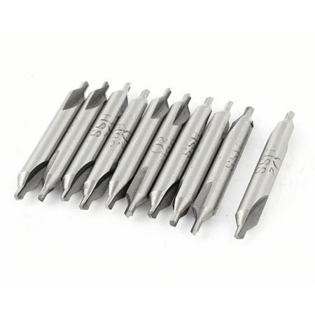 

Unique Bargains 10Pcs 2mm 60 Degree Double End HSS Center Drill Countersink Bit Lathe Mill Tool