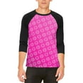 thumbnail image 1 of D20 Gamer Critical Hit and Fumble Pink Pattern Mens Raglan T Shirt, 1 of 2