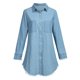 thumbnail image 5 of Vestido camisero vaquero Vintage para mujer, blusa informal de manga larga para mujer, Mini vestido azul, 5 of 5
