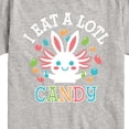 thumbnail image 3 of Instant Message - I Eat Alotl Candy - Toddler And Youth Short Sleeve Graphic T-Shirt, 3 of 6