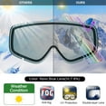thumbnail image 4 of Findway Ski Goggles Over Glass, 100% UV Protection OTG Snow/Snowboard Goggles for Women, Men & Youth, Adult, 4 of 7