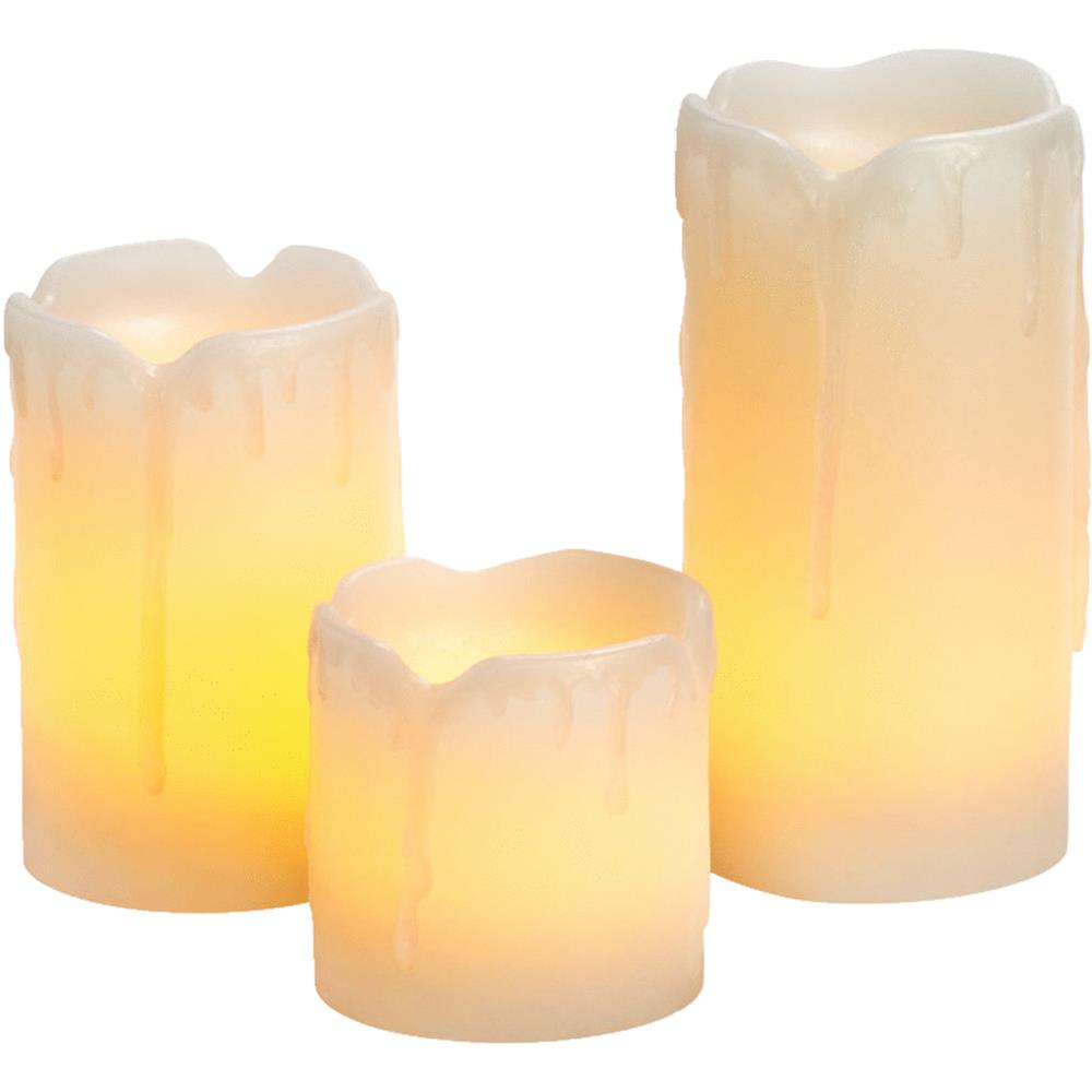 NORTHERN INTERNATIONAL INC Flameless Candle, Mini Pillar, Cream Wax