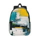 thumbnail image 1 of Disketp Abstract Brushstrokes Green Blue Mochila Escolar de 15 Pulgadas, Mochila Ligera para Estudiantes, Viajes y Trabajo, Cómoda y Resistente para el Uso Diario, 1 of 6
