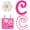 C, variant on CHUNTIAN Mtiy rain 3pcs Charms for Bogg Bag Accessories,Pink Letter and Flower Charms Compatible with Bogg Bag, Accessories Charms for Simple Modern Beach Bag (K)