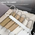 thumbnail image 4 of Labymos 2 Pack Pants Hangers Space Saving Non-Slip Clothes Hangers Slack Closet Organizer Folding Storage, 4 of 8