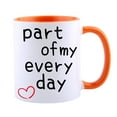 thumbnail image 2 of 2pcs Coffee Mugs You're The Best Part of My Everyday Coffee Mugs Orange Couple Cup, Funny Mug Tea Cup For Boyfriend Girlfriend Wife Husband Gifts For Valentine Mug Birthday Gifts Christmas Mug, 2 of 3