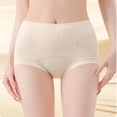 thumbnail image 2 of Yyeselk Womens Tummy Control Underwear Mid Rise Slim Fit Stretch Textured Planties Shapewear Khaki M, 2 of 9