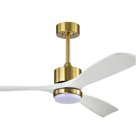 Tariq 52 in. 1-Light Indoor Brass Finish Ceiling Fan with Light Kit