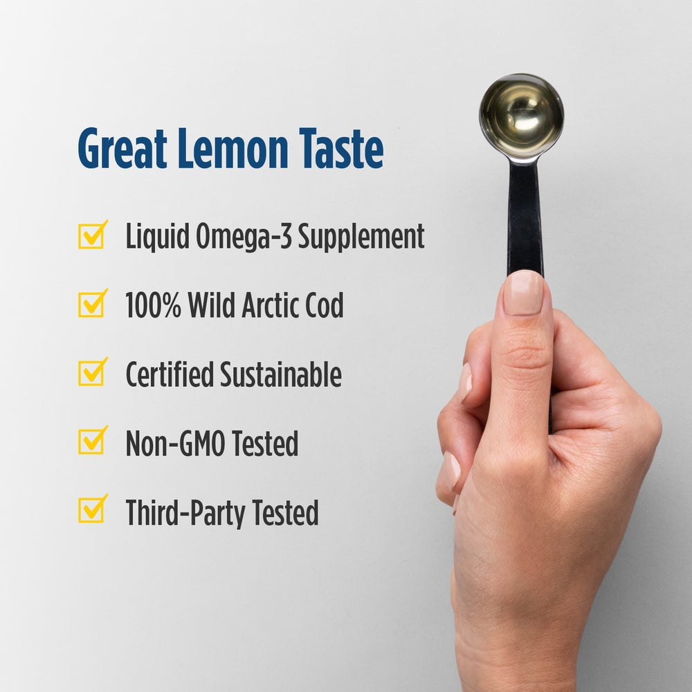 Nordic Naturals Arctic Cod Liver Oil Liquid, 1060 Mg, Lemon, 8 Oz