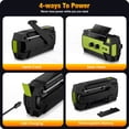 thumbnail image 4 of Radio de emergencia, radios meteorológicas Puiuisoul de 4000 mAh con manivela y carga solar, linterna LED de 3 engranajes, alarma SOS, banco de energía portátil, AM/FM/NOAA, lámpara de lectura con sen, 4 of 5