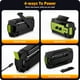 thumbnail image 4 of Radio de emergencia, radios meteorológicas Puiuisoul de 4000 mAh con manivela y carga solar, linterna LED de 3 engranajes, alarma SOS, banco de energía portátil, AM/FM/NOAA, lámpara de lectura con sen, 4 of 5