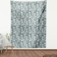 thumbnail image 4 of Ambesonne Roses Fabric by the Yard Upholstery, Blurry Garden Flowers Print, 1 Yard, Mint Green Lilac and Grey, 4 of 5