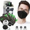 thumbnail image 1 of Cubrebocas Mascarilla Tapabocas Kn95 Negros 20 Piezas Pack kn95 general version kn95, 1 of 3