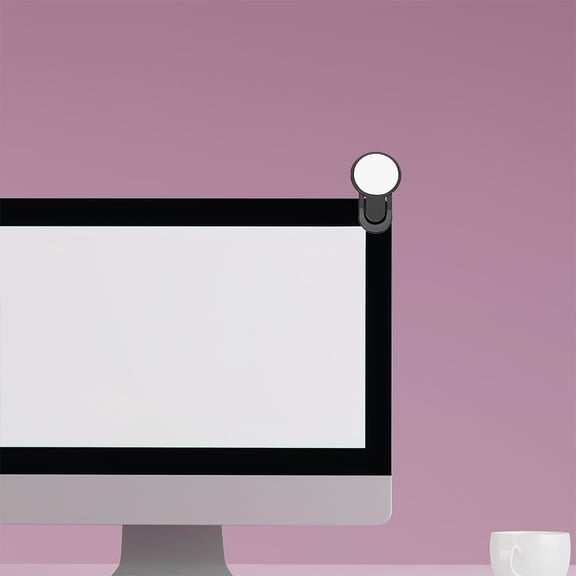 NIYANGLE Sleek Black Monitor Mirror for Computer Use Lightweight Clip on Cubicle Rear View